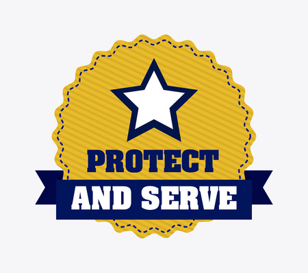 Police design over white background, vector illustrationのイラスト素材