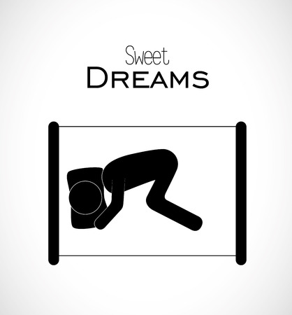 Good night design over gray background, vector illustrationのイラスト素材