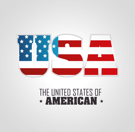 USA design over gray background, vector illustrationのイラスト素材