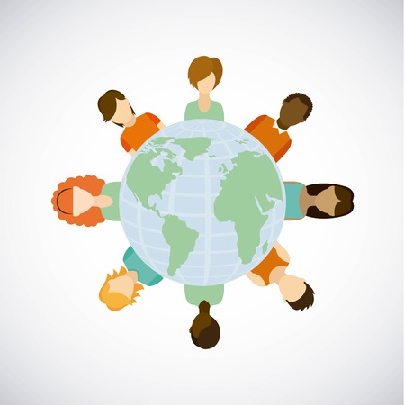 Social network design over gray background, vector illustrationのイラスト素材