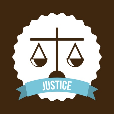 Law design over brown background, vector illustrationのイラスト素材