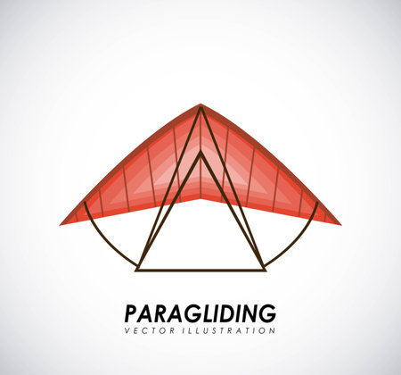 Paragliding design over gray background, vector illustrationのイラスト素材