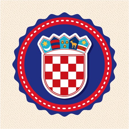 Croatia design over beige background, vector illustrationのイラスト素材