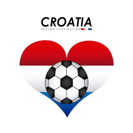 Croatia design over blue background, vector illustrationのイラスト素材