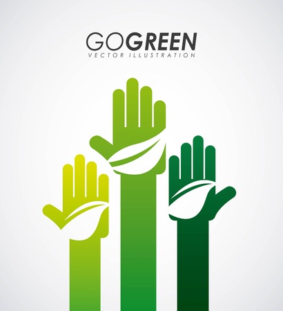 Ecology design over gray background, vector illustrationのイラスト素材