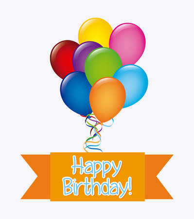 Birthday design over white background, vector illustrationのイラスト素材