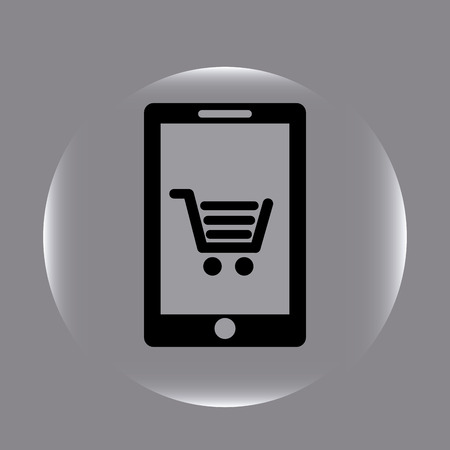 Shopping design over gray background, vector illustrationのイラスト素材