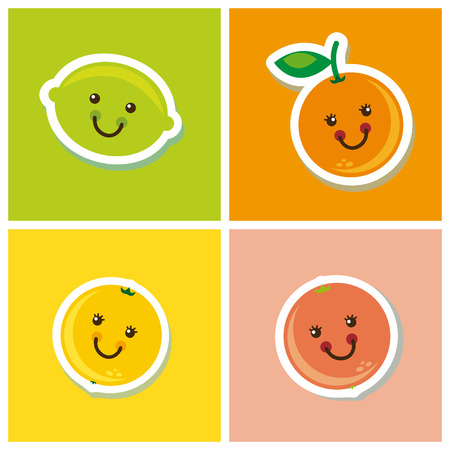 Fruits design over white background, vector illustrationのイラスト素材