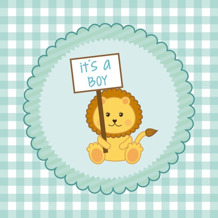 Baby shower design over blue background, vector illustrationのイラスト素材
