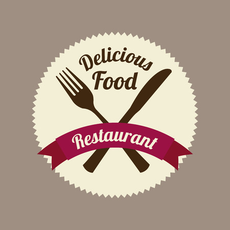 Restaurant design over beige background, vector illustrationのイラスト素材