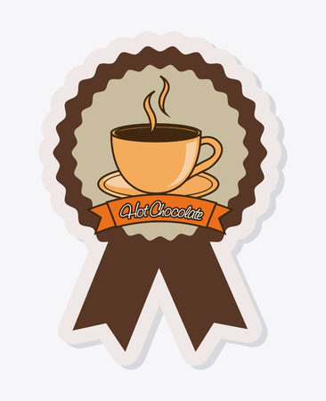 Chocolate design over white background, vector illustrationのイラスト素材