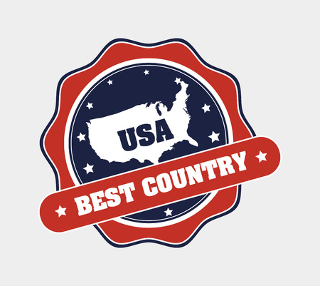 USA design over gray background, vector illustrationのイラスト素材