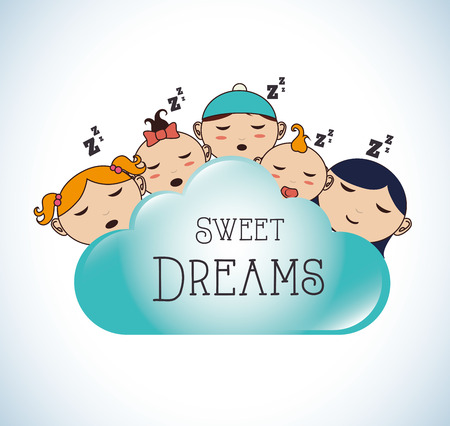 Good night design over white background, vector illustrationのイラスト素材