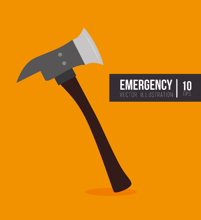 Firefighter design over yellow background, vector illustrationのイラスト素材