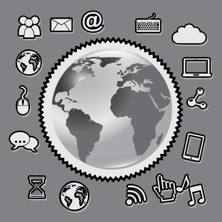 Technology design over gray backgroundのイラスト素材
