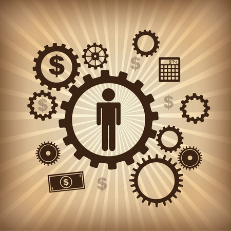 Business design over beige backgroundのイラスト素材