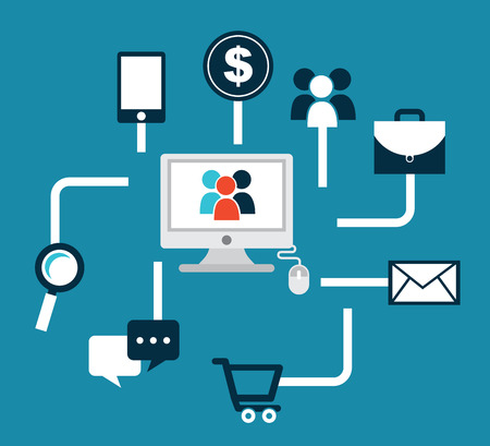 Technology design over blue backgroundのイラスト素材