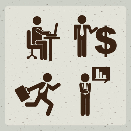 Business design over white backgroundのイラスト素材