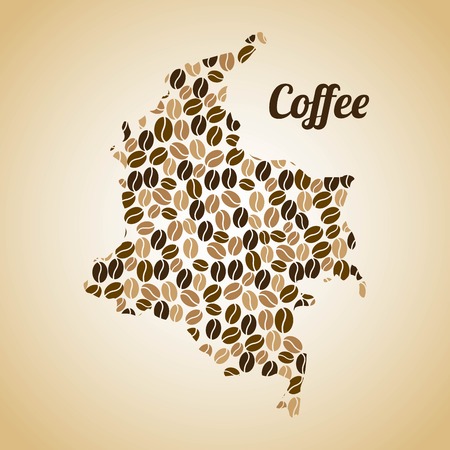 Coffee design over beige background, vector illustrationのイラスト素材