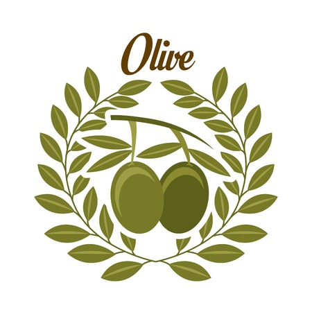 Olives design over white background, vector illustrationのイラスト素材