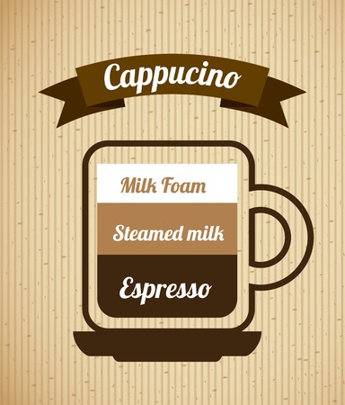 Coffee design over beige background, vector illustrationのイラスト素材