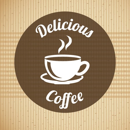 Coffee design over beige background, vector illustrationのイラスト素材