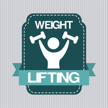 Fitness design over gray background, vector illustrationのイラスト素材