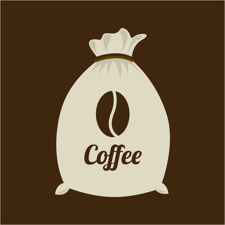 Coffee design over brown background, vector illustrationのイラスト素材