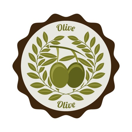 Olives design over white background, vector illustrationのイラスト素材