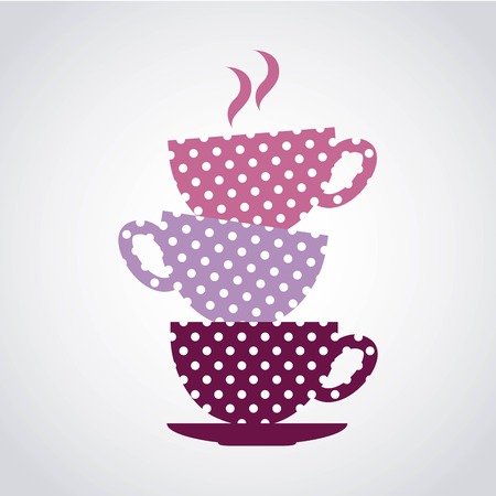 Coffee design over gray background, vector illustrationのイラスト素材