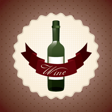 Wine design over beige background, vector illustrationのイラスト素材