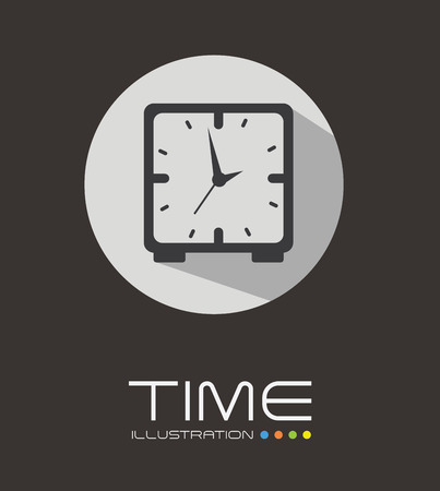 Time design over gray background, vector illustrationのイラスト素材