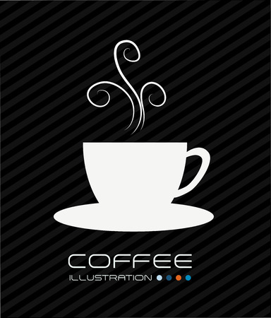 Coffee design over black background, vector illustrationのイラスト素材
