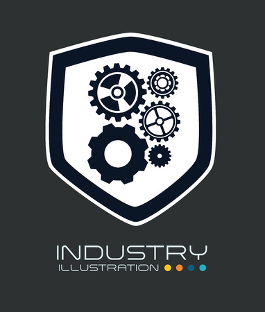 Gears design over gray background, vector illustrationのイラスト素材