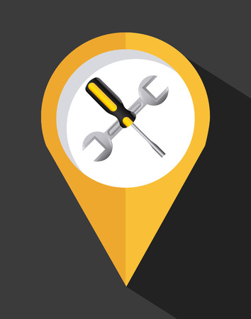 Tools design over gray background, vector illustrationのイラスト素材