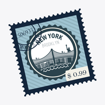 NYC design over white background, vector illustrationのイラスト素材