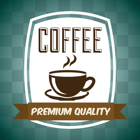 Coffee design over blue background, vector illustrationのイラスト素材