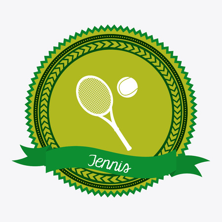 Tennis design over white background, vector illustrationのイラスト素材