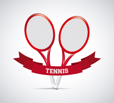 Tennis design over gray background, vector illustrationのイラスト素材