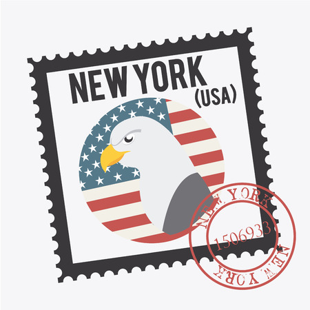 NYC design over white background, vector illustrationのイラスト素材