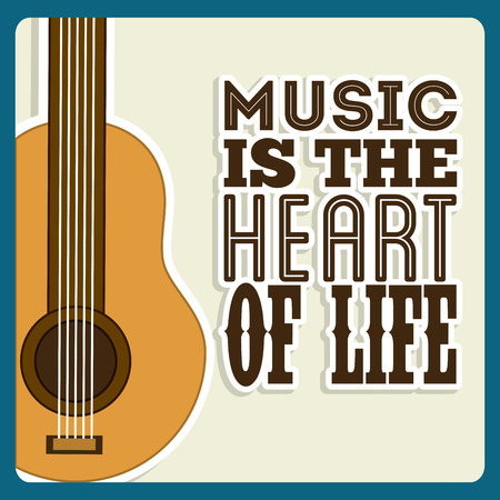 Music design over blue background, vector illustrationのイラスト素材