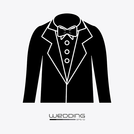 Wedding design over white background, vector illustrationのイラスト素材