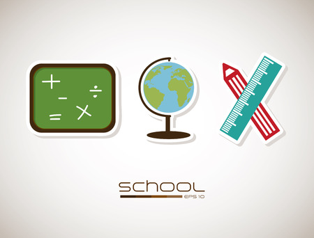 School design over  gray background, vector illustrationのイラスト素材