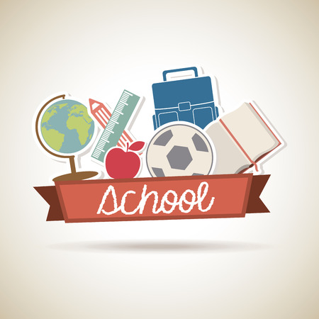 School design over white background, vector illustrationのイラスト素材