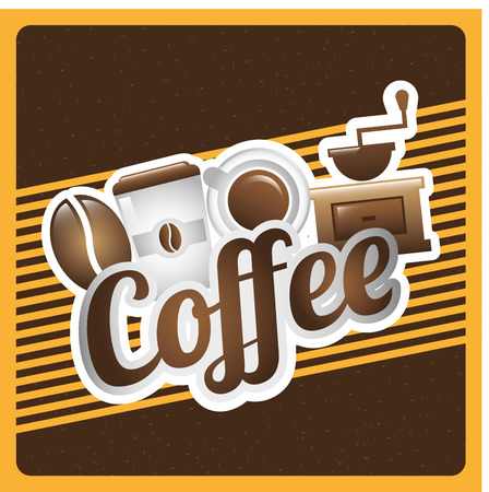 coffee design over brown background vector illustrationのイラスト素材