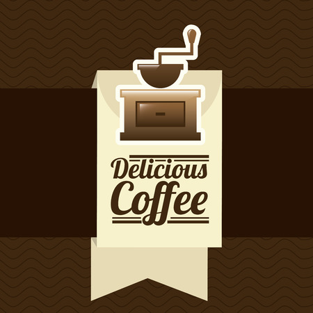 coffee design over brown background vector illustrationのイラスト素材
