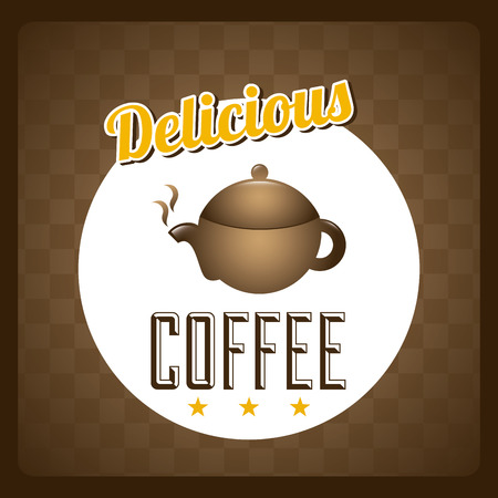 coffee design over brown background vector illustrationのイラスト素材
