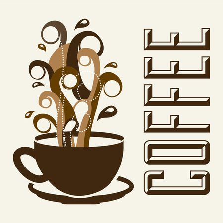 coffee design over white background vector illustrationのイラスト素材