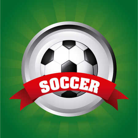 soccer design over green backgroud vector illustrationのイラスト素材