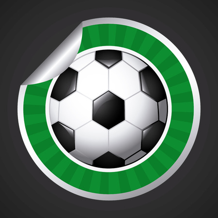 soccer design over black backgroud vector illustrationのイラスト素材